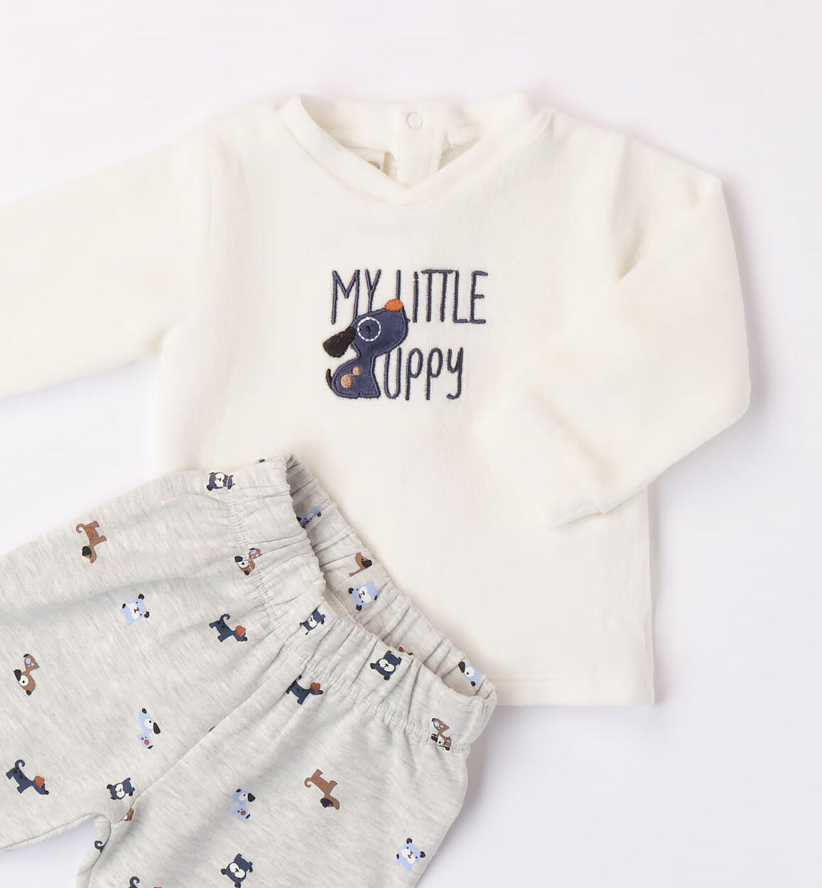 2 pcs babygrow with puppy design