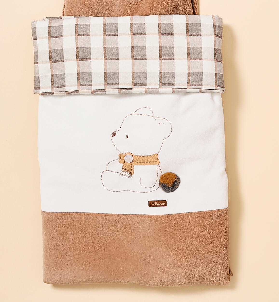 Coperta culla neonato BEIGE Minibanda
