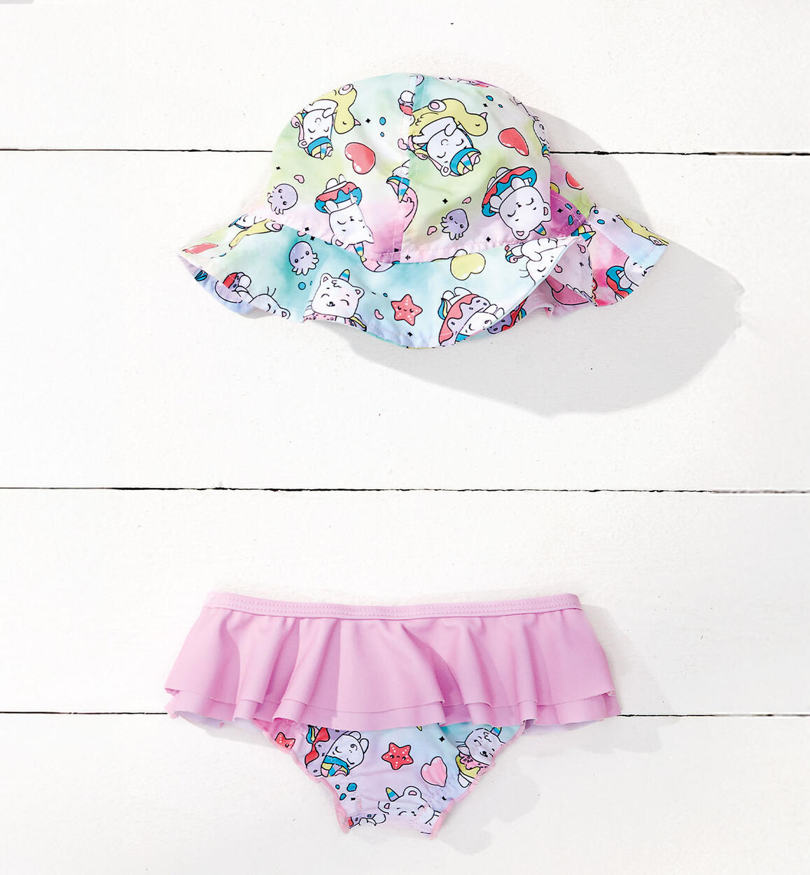 Costume neonata e cappello ROSA iDO
