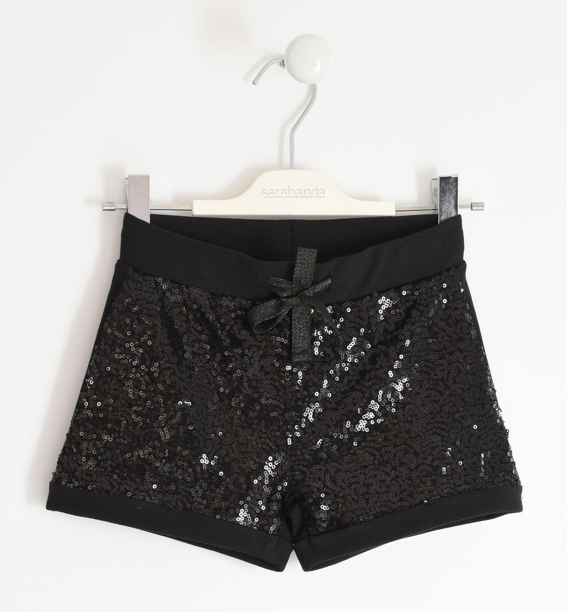 Pantalone corto in felpa con paillettes per bambina da 6 a 16 anni Sarabanda