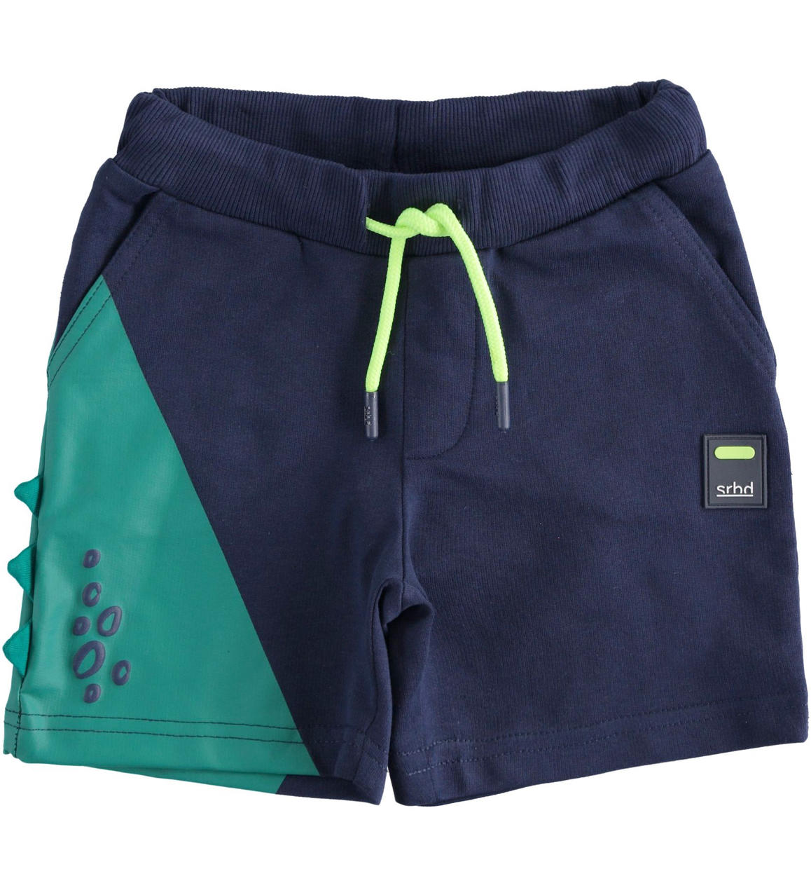 Pantaloni corti bambino 100% cotone con cresta BLU Sarabanda-Precol