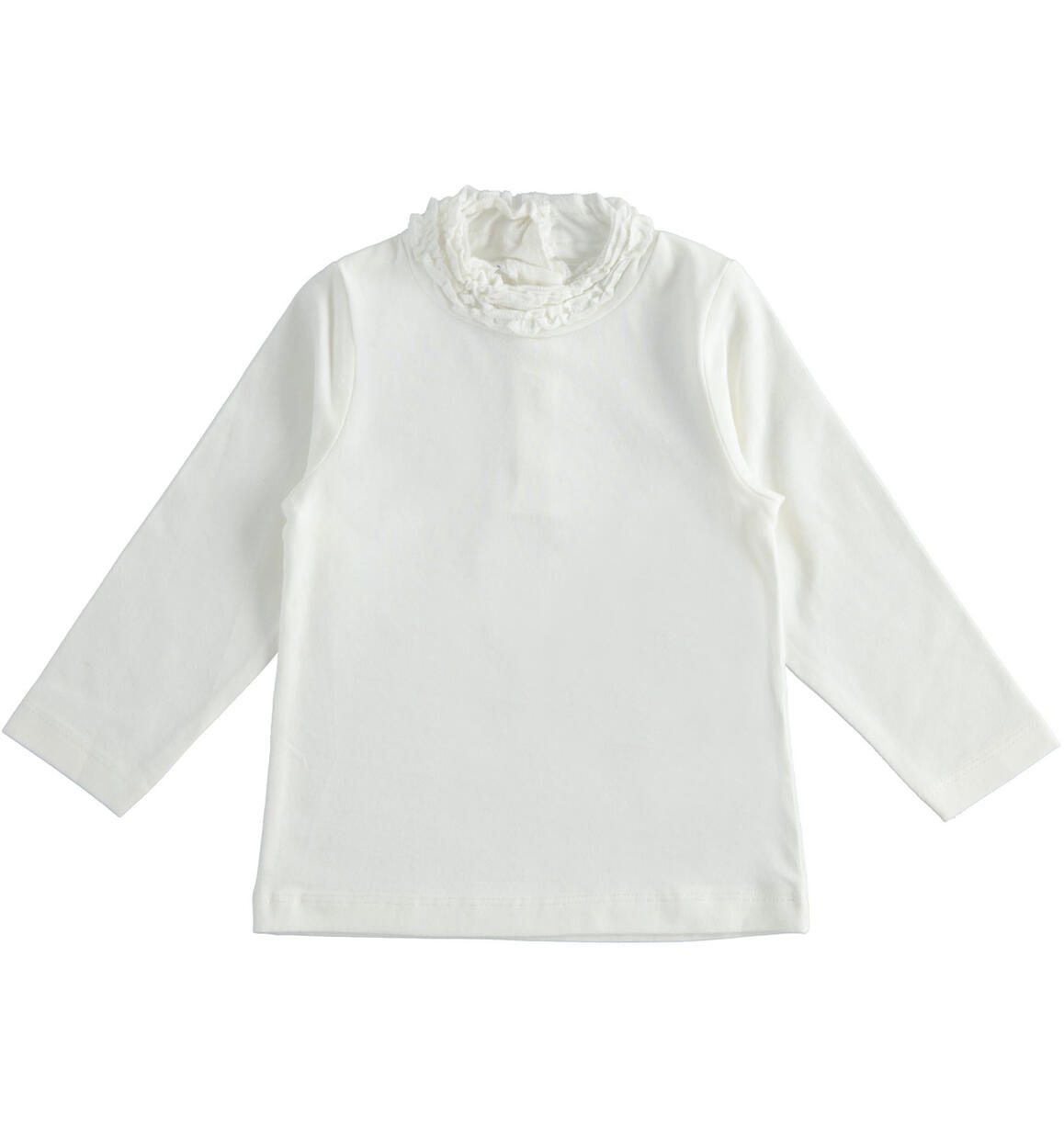 Turtleneck sweater with ruffles for girls from 9 months to 8 years iDO CREAM iDO