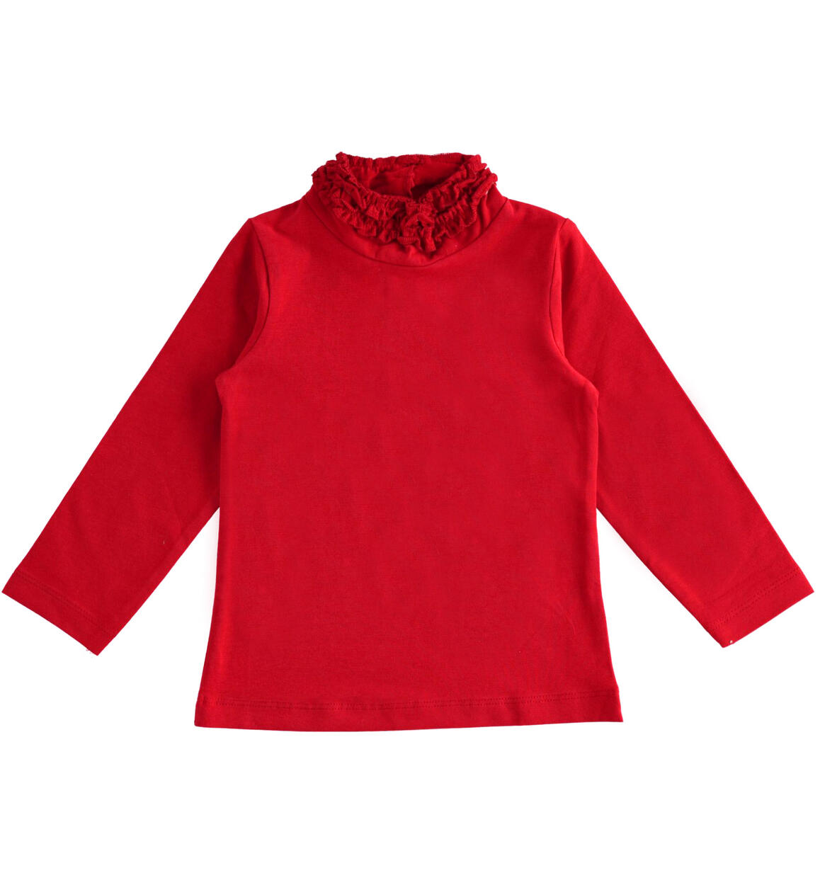 Turtleneck sweater with ruffles for girls from 9 months to 8 years iDO RED iDO