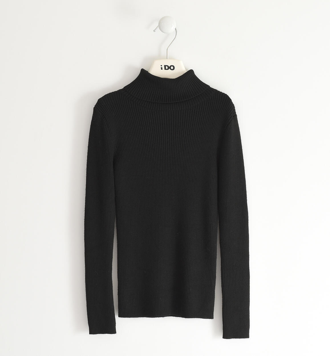 Girl tricot turtleneck sweater from 8 to 16 years old iDO BLACK iDO