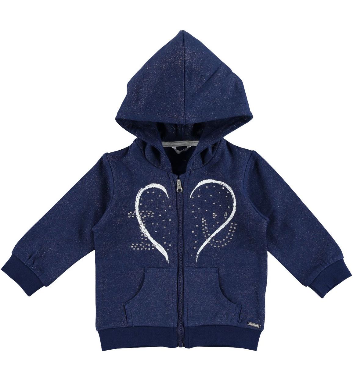 felpa blu bambina