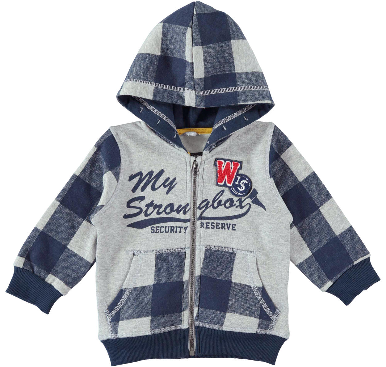 felpa blu zip bambino