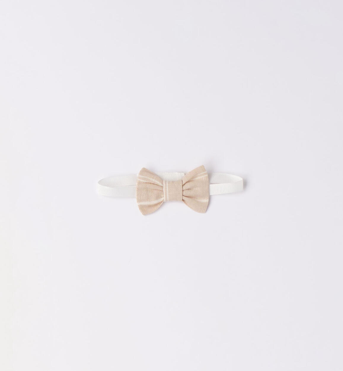 Elegante papillon righe neonato BEIGE Minibanda
