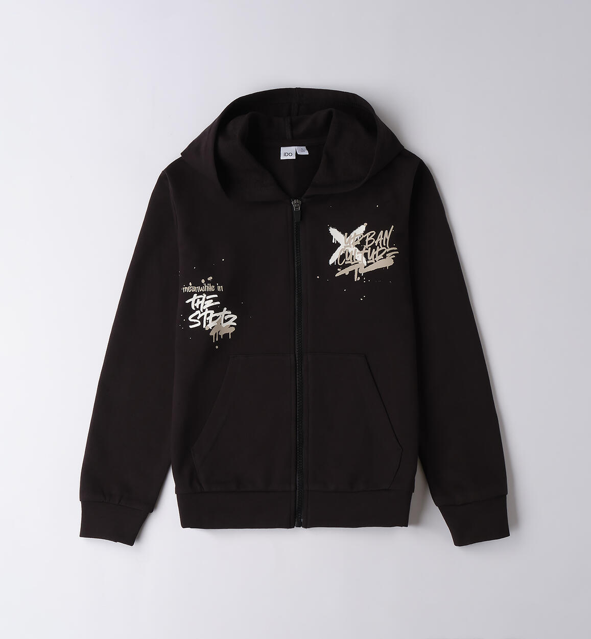 Felpa 100% cotone bambino  NERO iDO