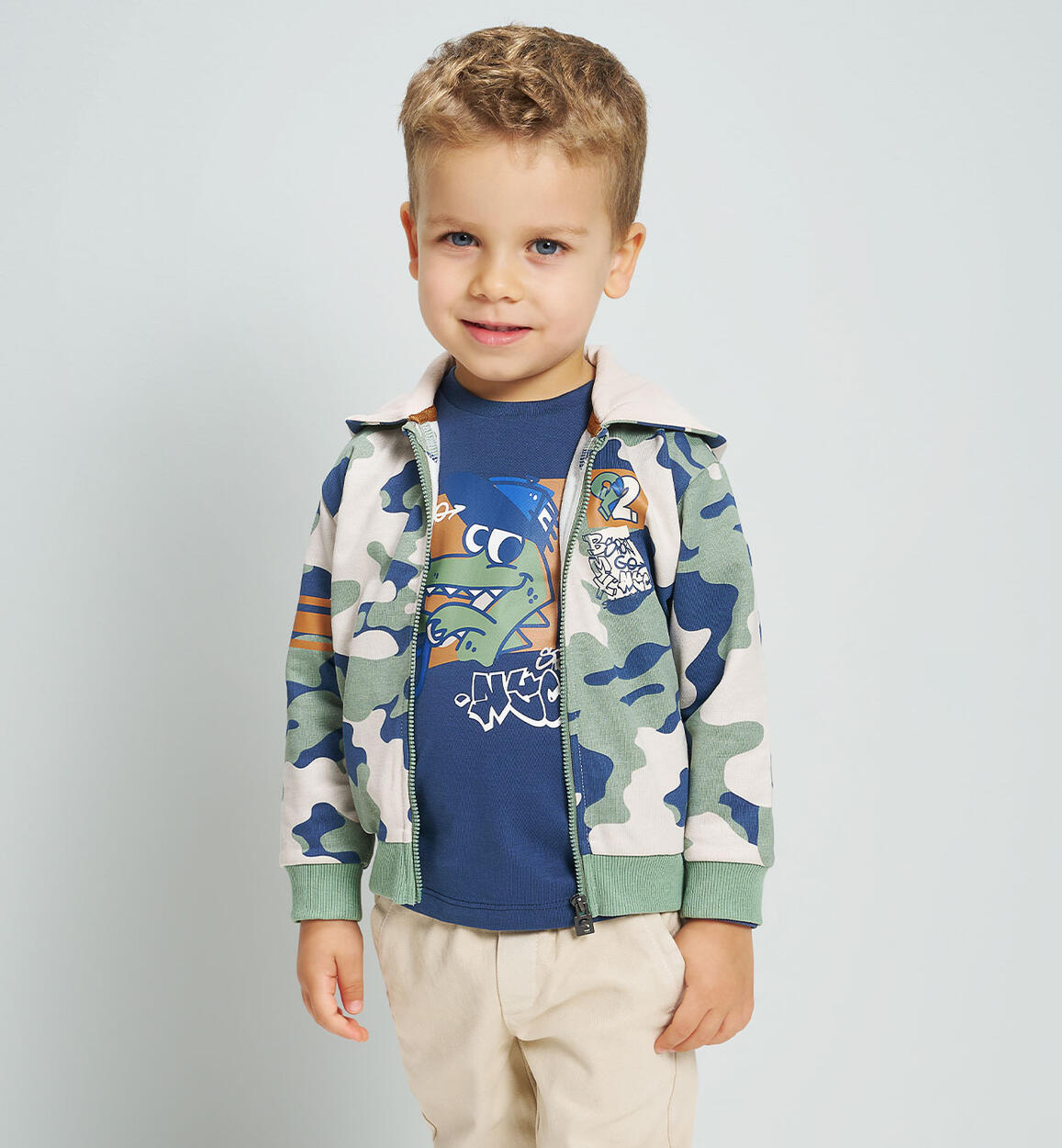 Felpa 100% cotone bambino VERDE Sarabanda