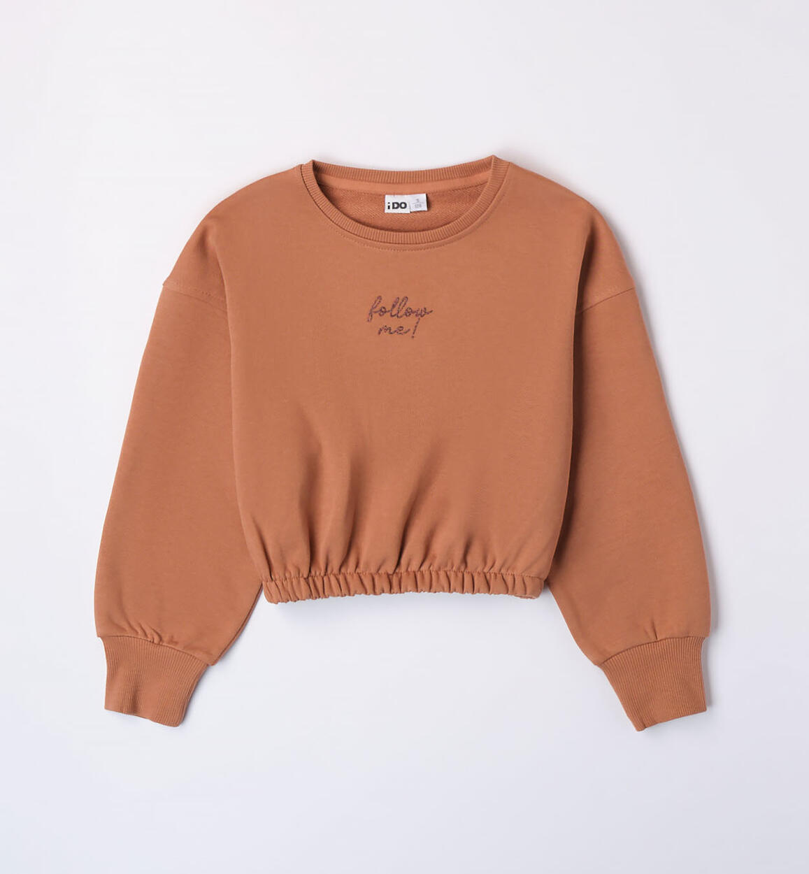 iDO 100% cotton sweatshirt for girls from 8 to 16 years BROWN iDO