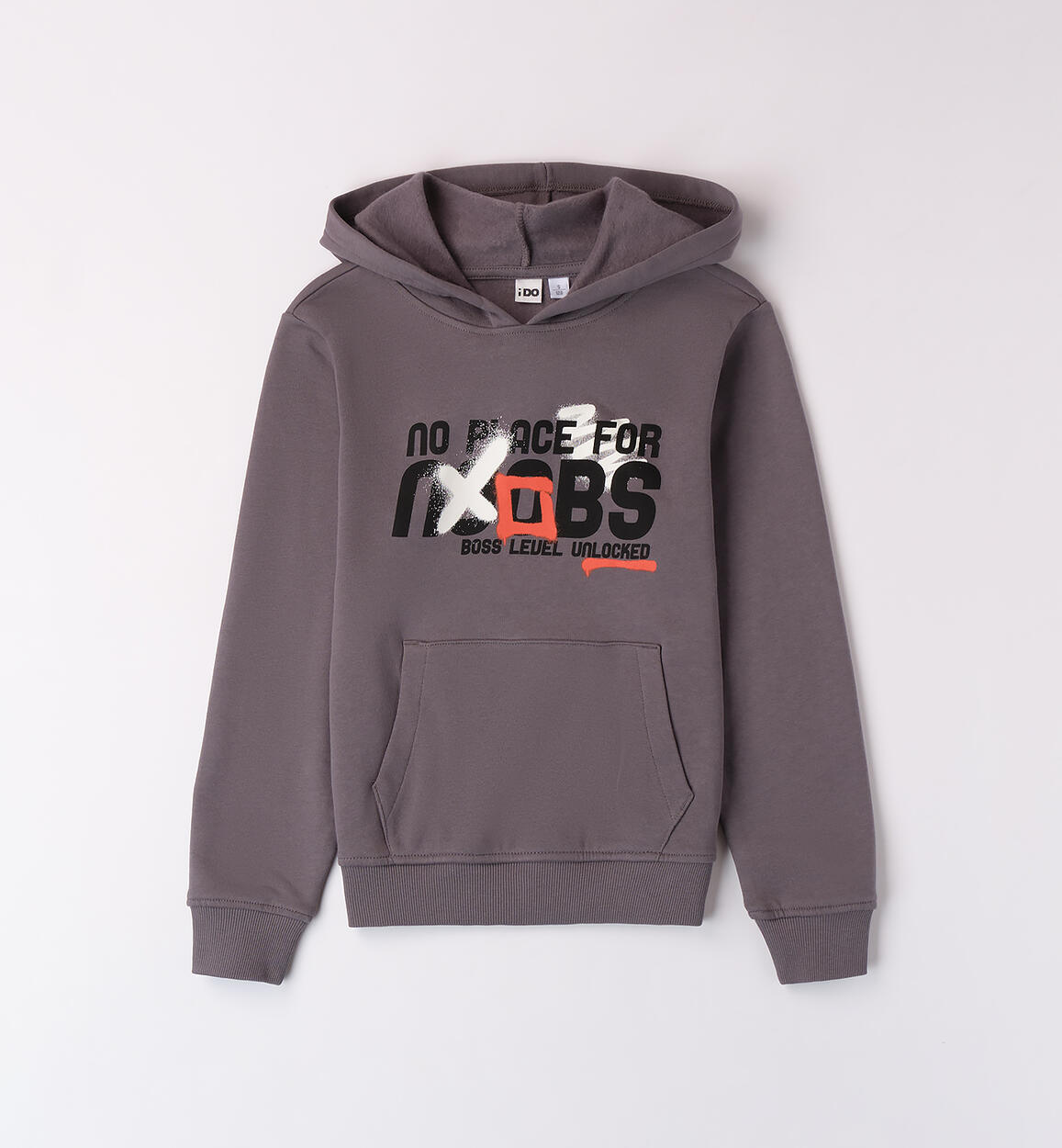 Felpa 100% cotone ragazzo GRIGIO iDO