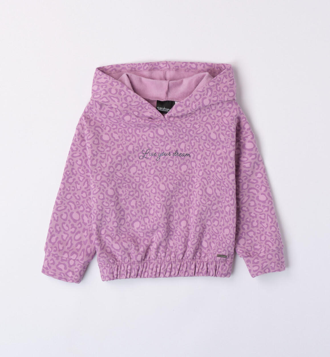 Sarabanda animal print sweatshirt for girls from 9 months to 8 years VIOLET Sarabanda