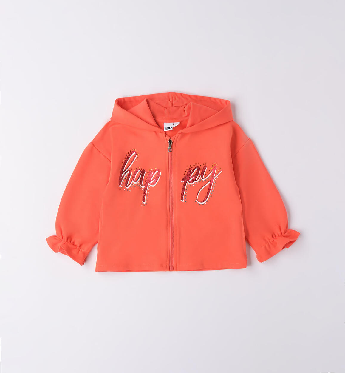 iDO hooded sweatshirt for girls from 9 months to 8 years RED iDO