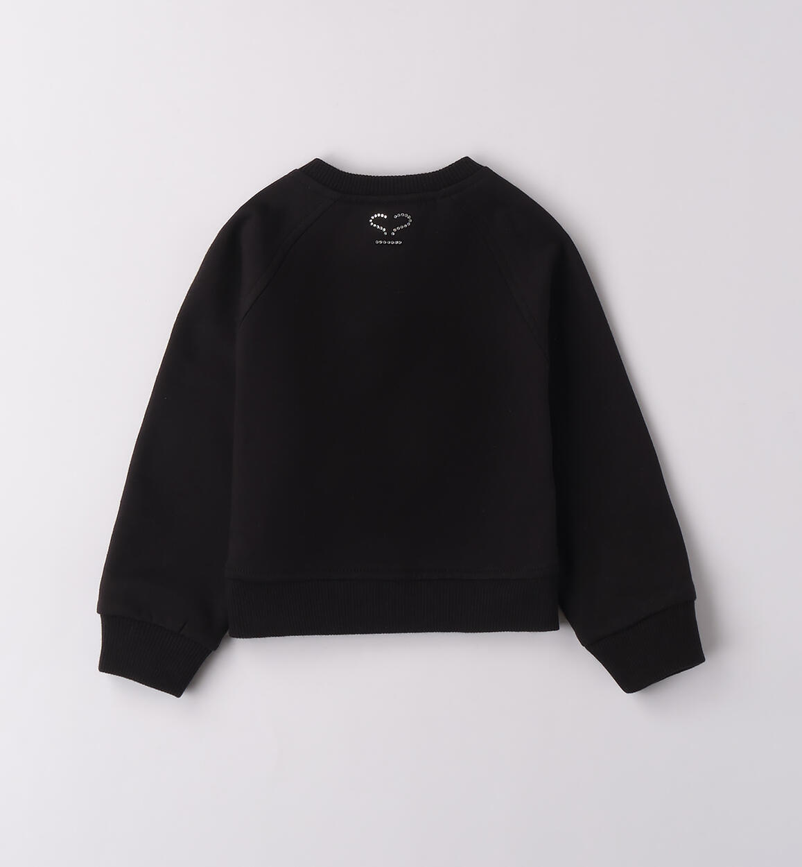 Felpa bambina cuori NERO-0658 - 1480F22600