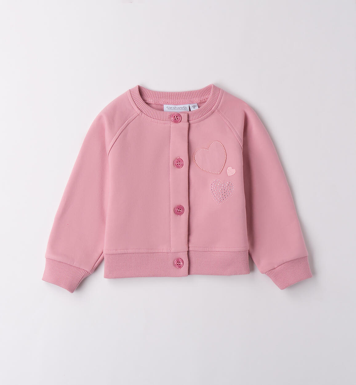 Felpa bambina cuori ROSA Sarabanda