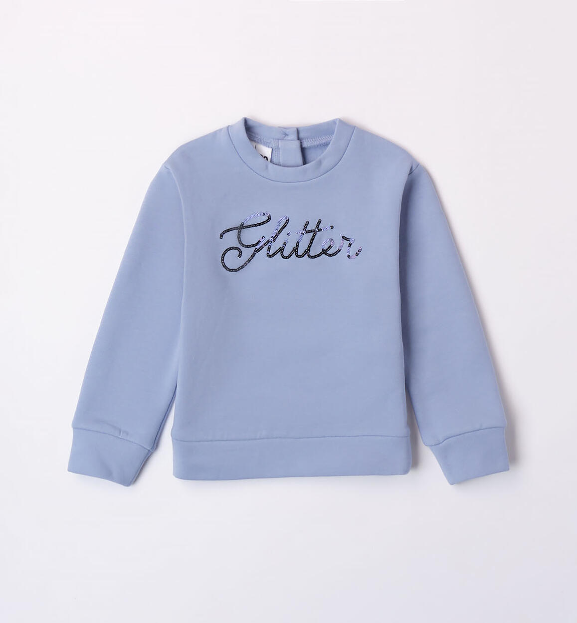 iDO glitter sweatshirt for girls from 12 months to 8 years BLUE iDO