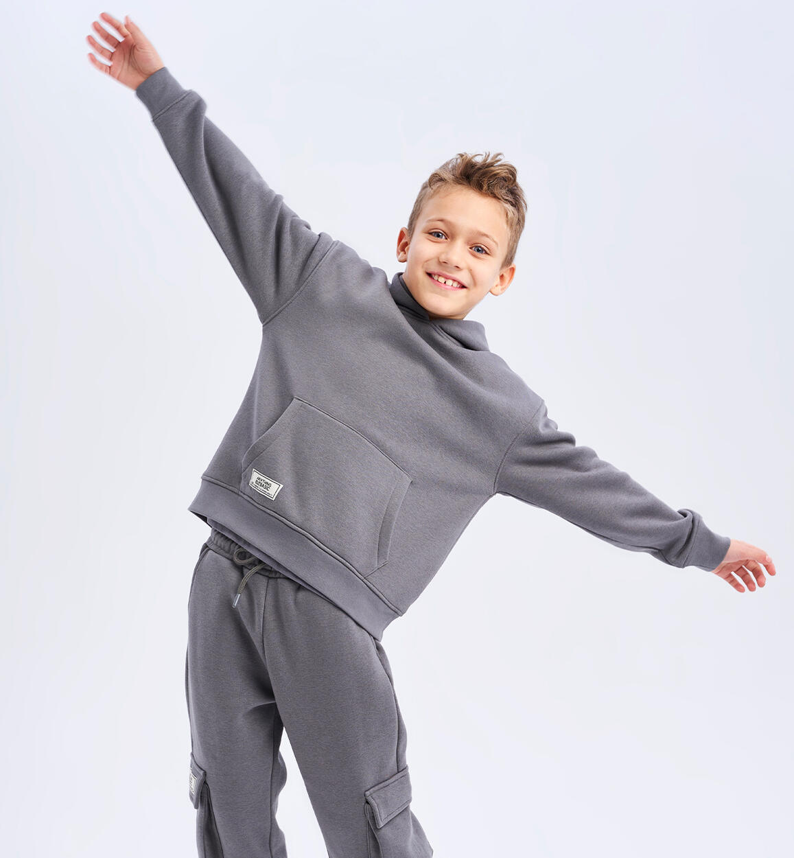 Felpa bambini modello unisex GRIGIO iDO