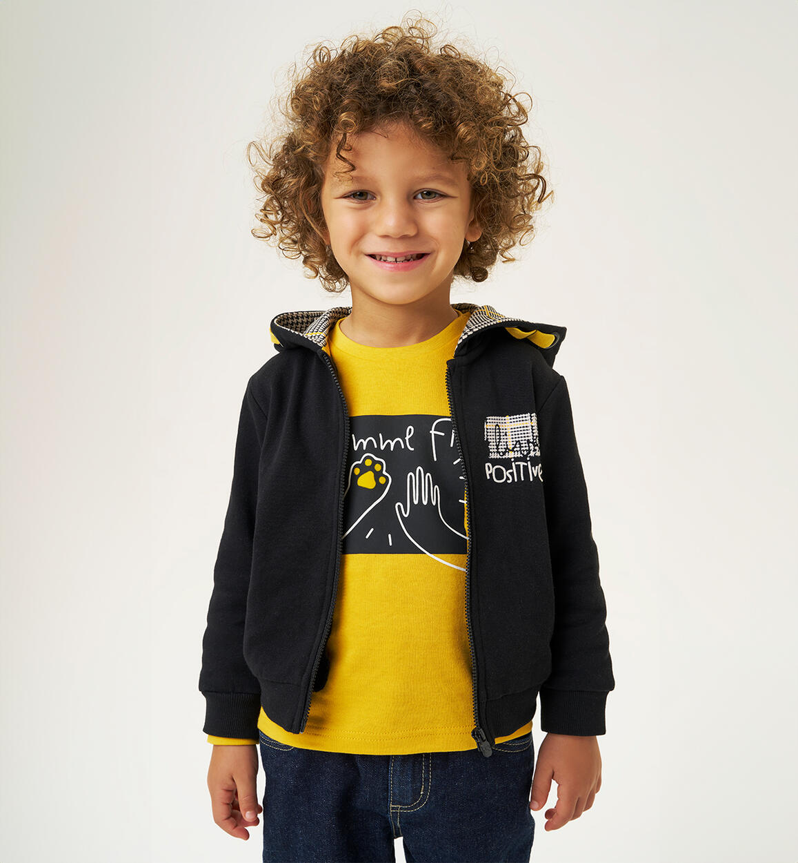 Felpa bambino 100% cotone NERO Sarabanda