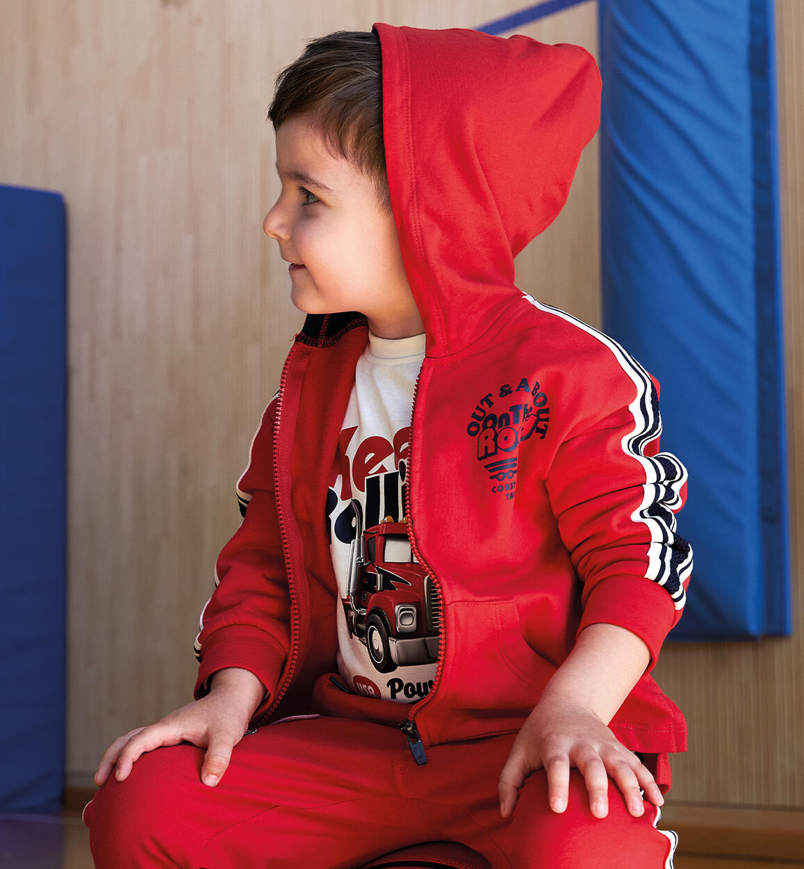 Felpa bambino 100% cotone ROSSO iDO