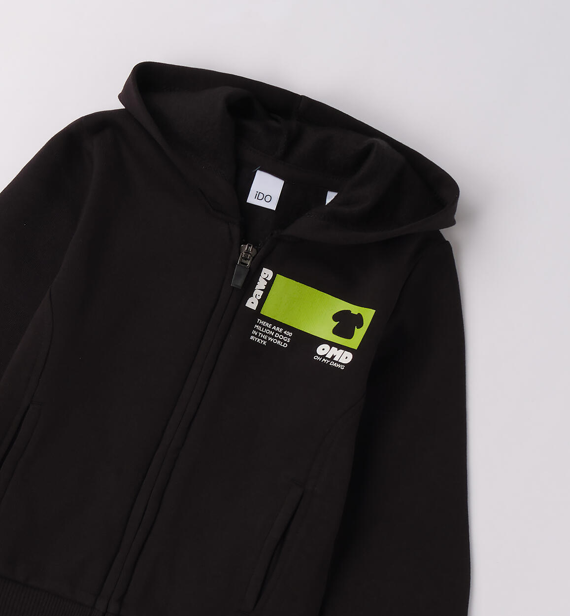 Felpa bambino con cappuccio  NERO-0658 - 1204F83400