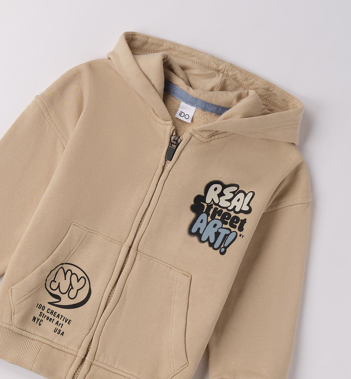 Felpa bambino con cappuccio BEIGE-0731 - 1204F25400