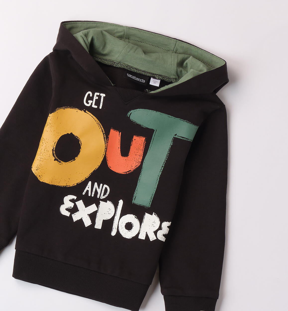 Felpa bambino con cappuccio NERO-0658 - 1200B01400