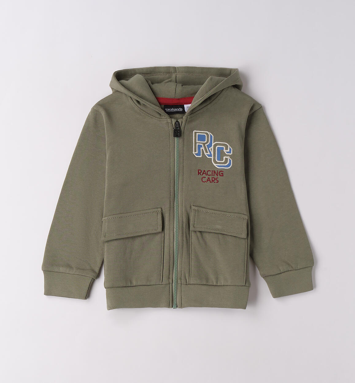 Felpa bambino con cappuccio VERDE Sarabanda