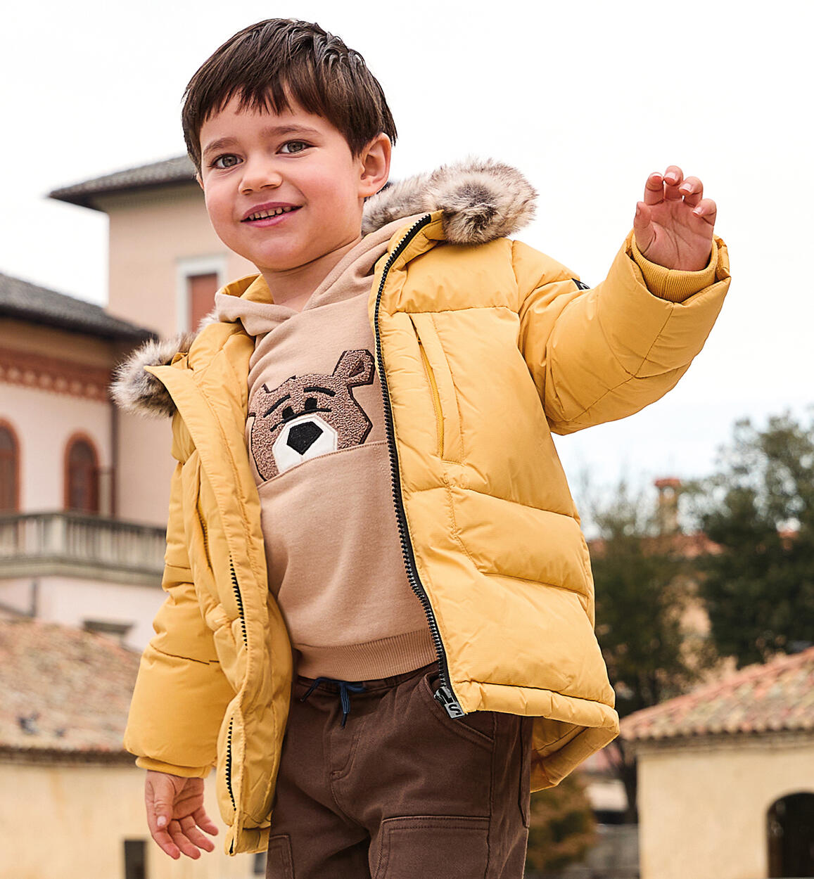 Felpa bambino con orso BEIGE Sarabanda