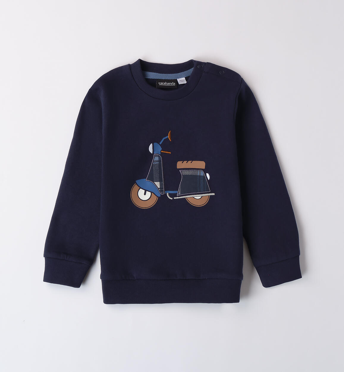 Felpa bambino con vespa BLU Sarabanda