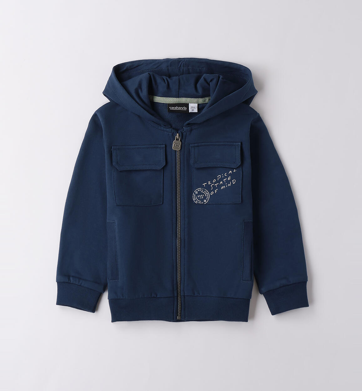 Felpa bambino con zip BLU-3656 - 1200B05300