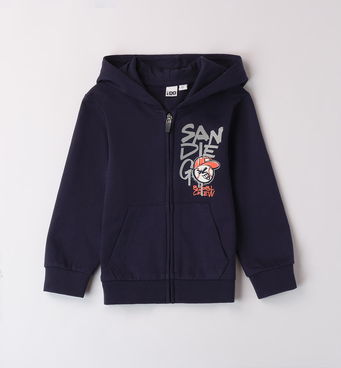 Felpa bambino con zip BLU iDO