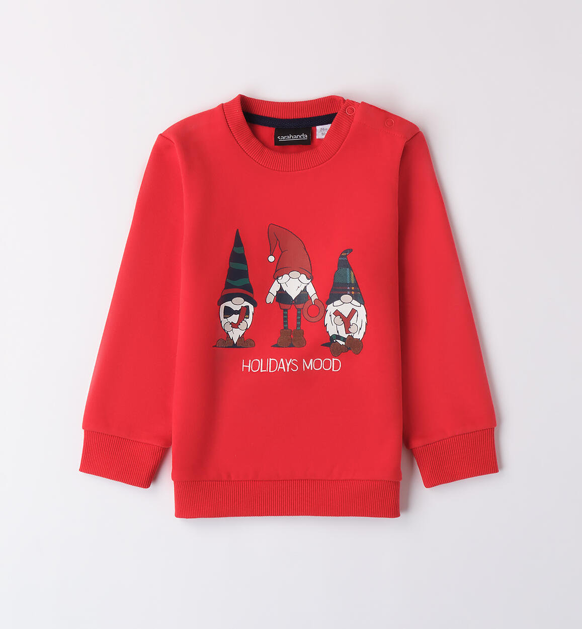 Felpa bambino girocollo ROSSO Sarabanda
