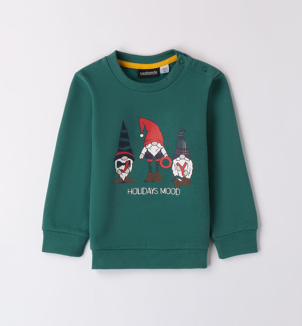 Felpa bambino girocollo VERDE Sarabanda