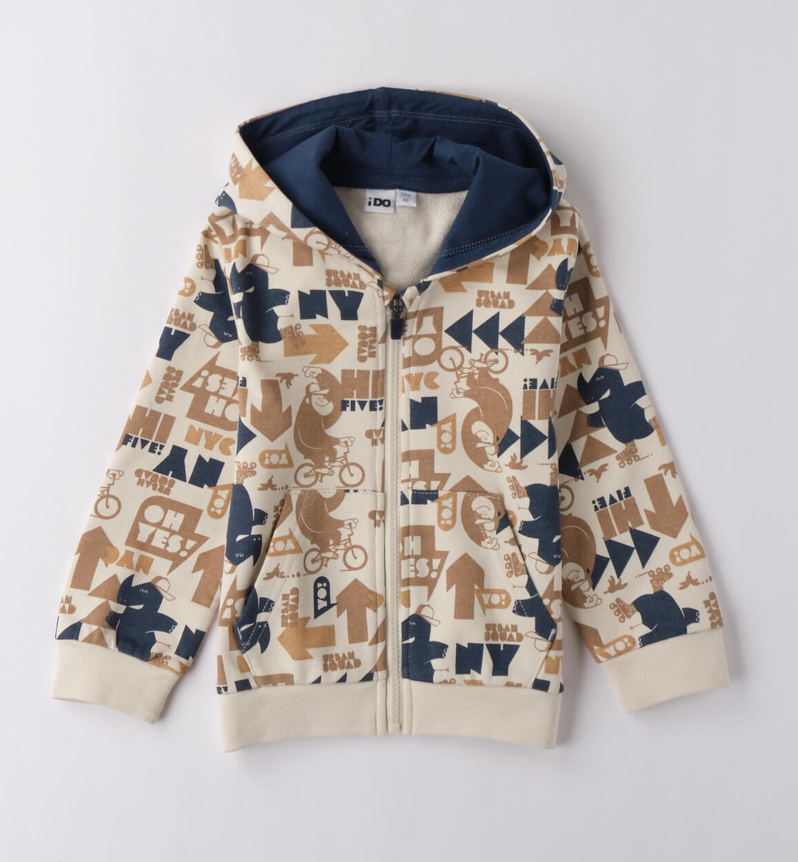 Felpa bambino iDO ECRU'-NAVY-6BHE - 1204B25400