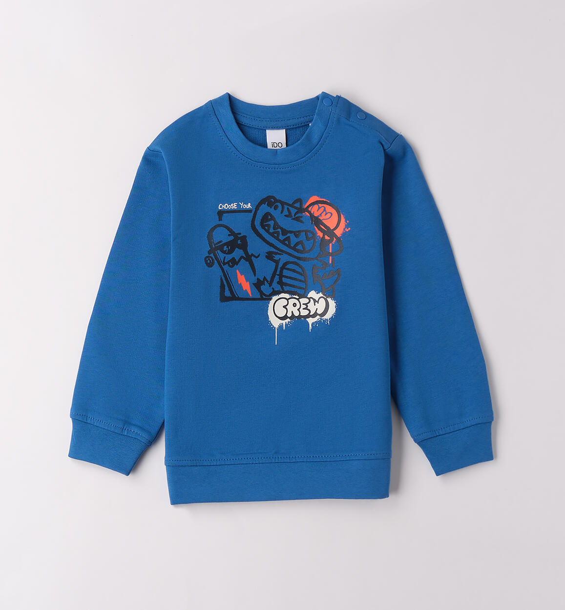 Felpa bambino in cotone AZZURRO iDO