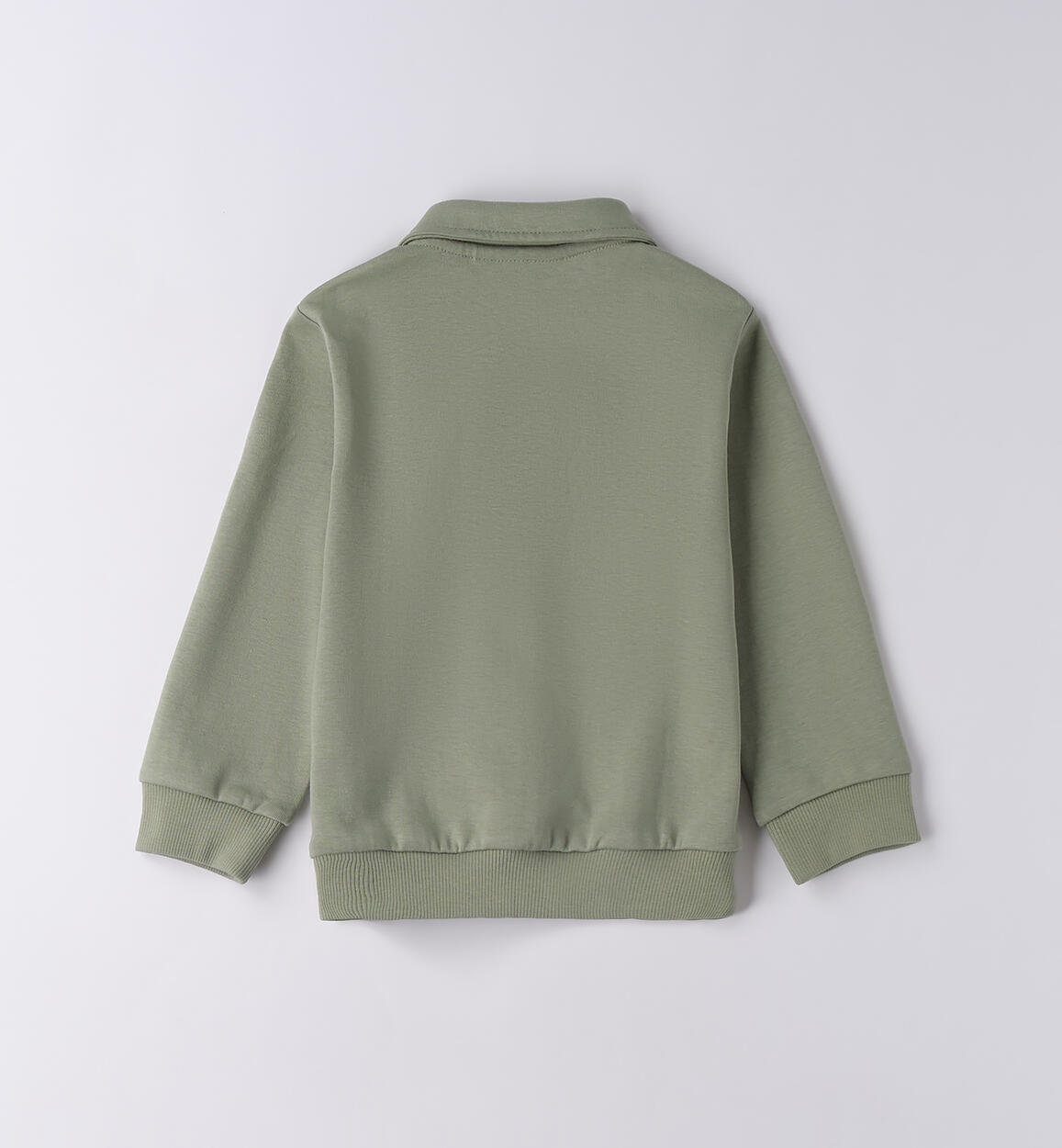 Felpa bambino modello polo VERDE SALVIA-4921 - 1200F02800