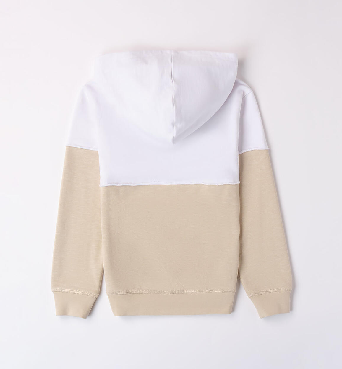 Felpa bicolor per ragazzo BEIGE-0435