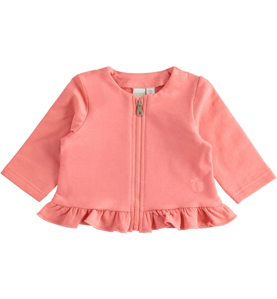 Baby girl sweatshirt with ruffles from 1 to 24 months iDO PINK iDO