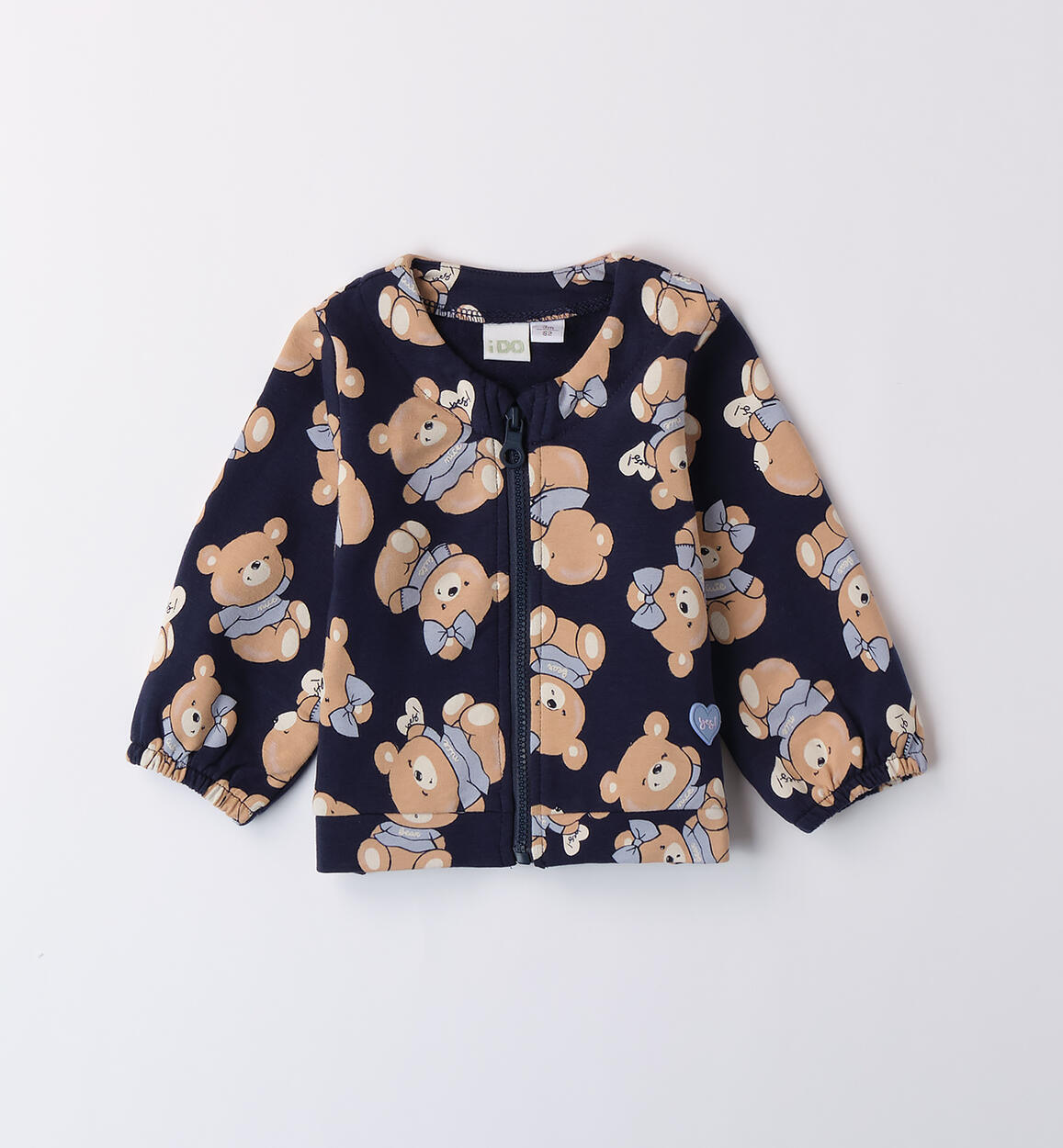 Felpa bimba con zip BLU iDO
