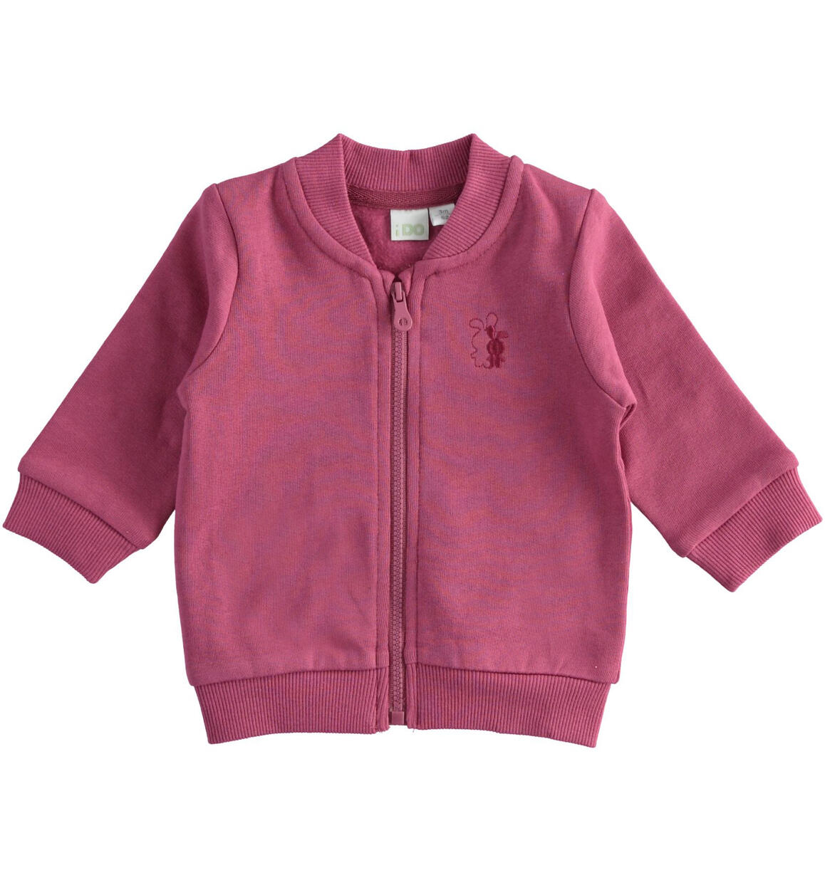 Boy sweatshirt with zip from 1 to 24 months iDO RED iDO