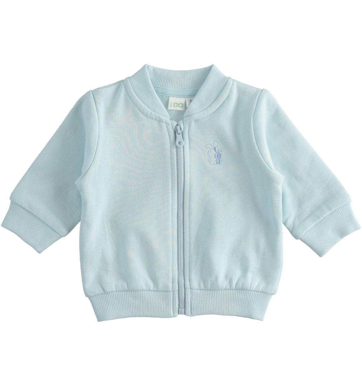Boy sweatshirt with zip from 1 to 24 months iDO LIGHT BLUE iDO