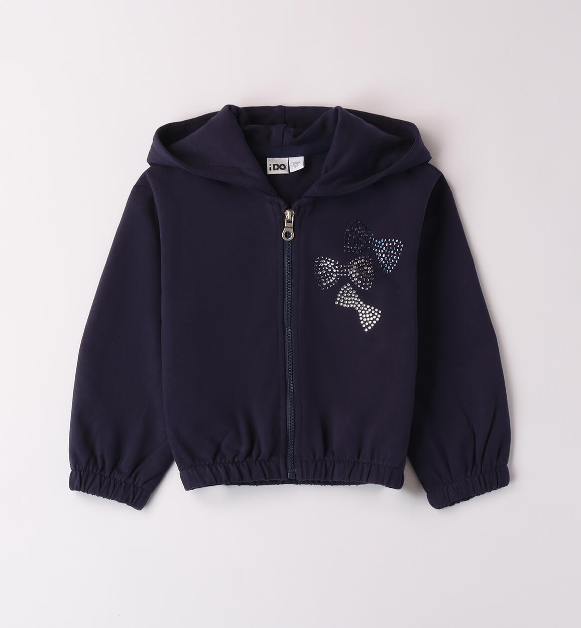 Felpa con cappuccio bambina BLU iDO