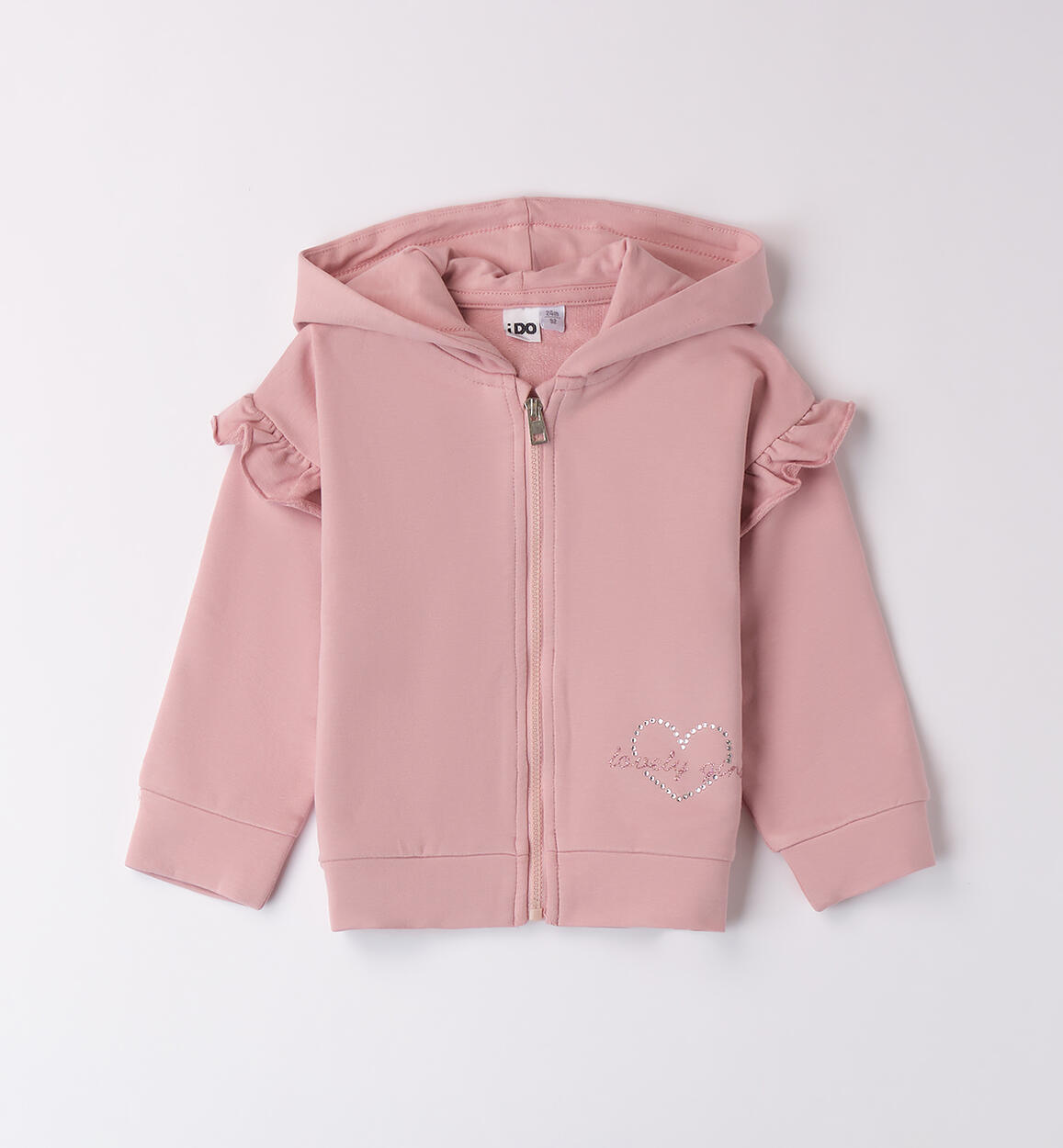 Felpa con cappuccio bambina ROSA iDO