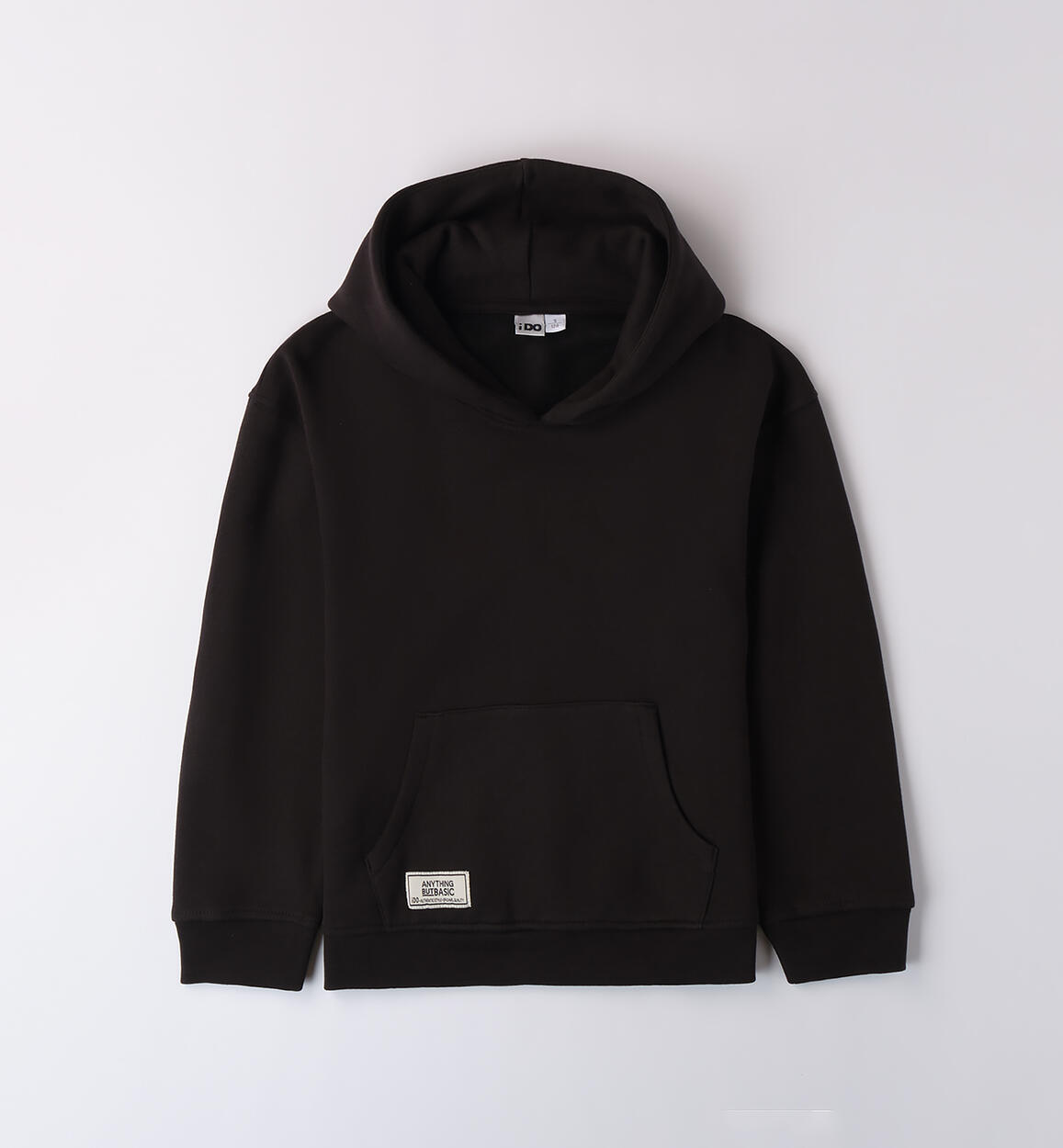 Felpa con cappuccio modello unisex NERO iDO