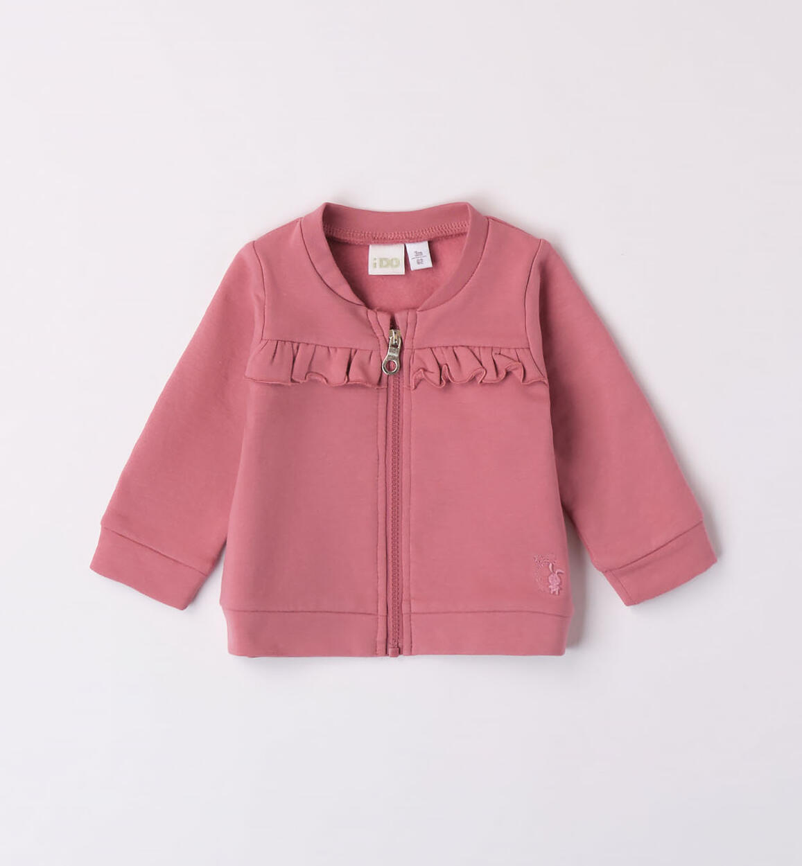 iDO sweatshirt with ruffles for girls from 1 to 24 months VIOLET iDO