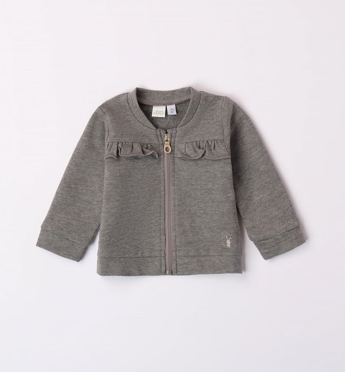 iDO sweatshirt with ruffles for girls from 1 to 24 months GREY iDO