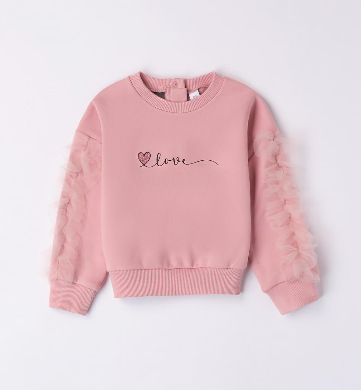 Sarabanda sweatshirt with tulle for girls from 9 months to 8 years PINK Sarabanda