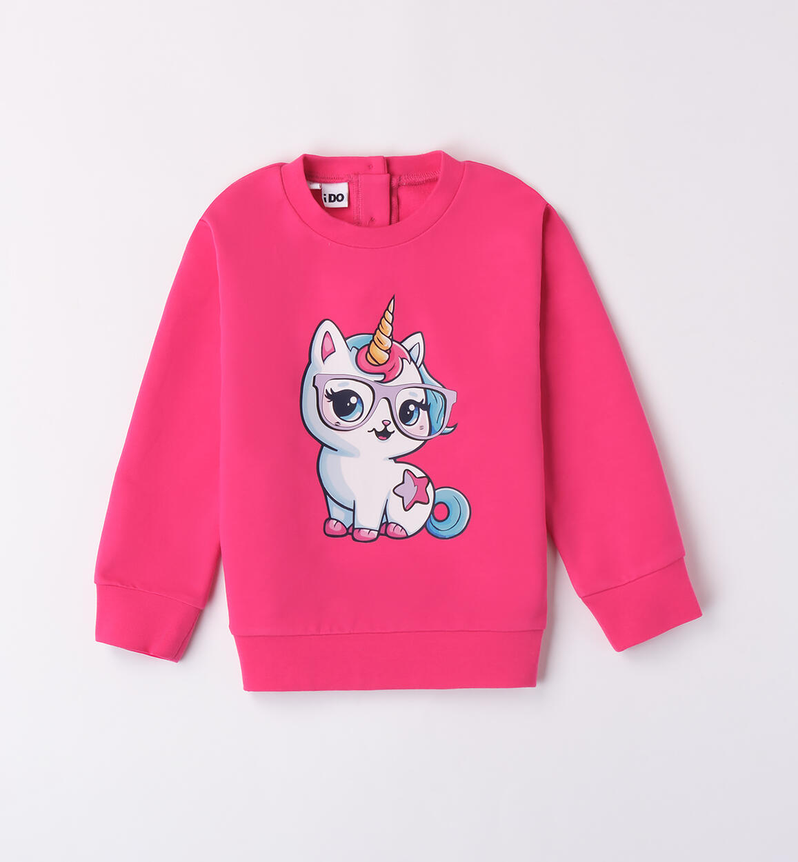 Felpa con unicorno bambina FUCSIA iDO