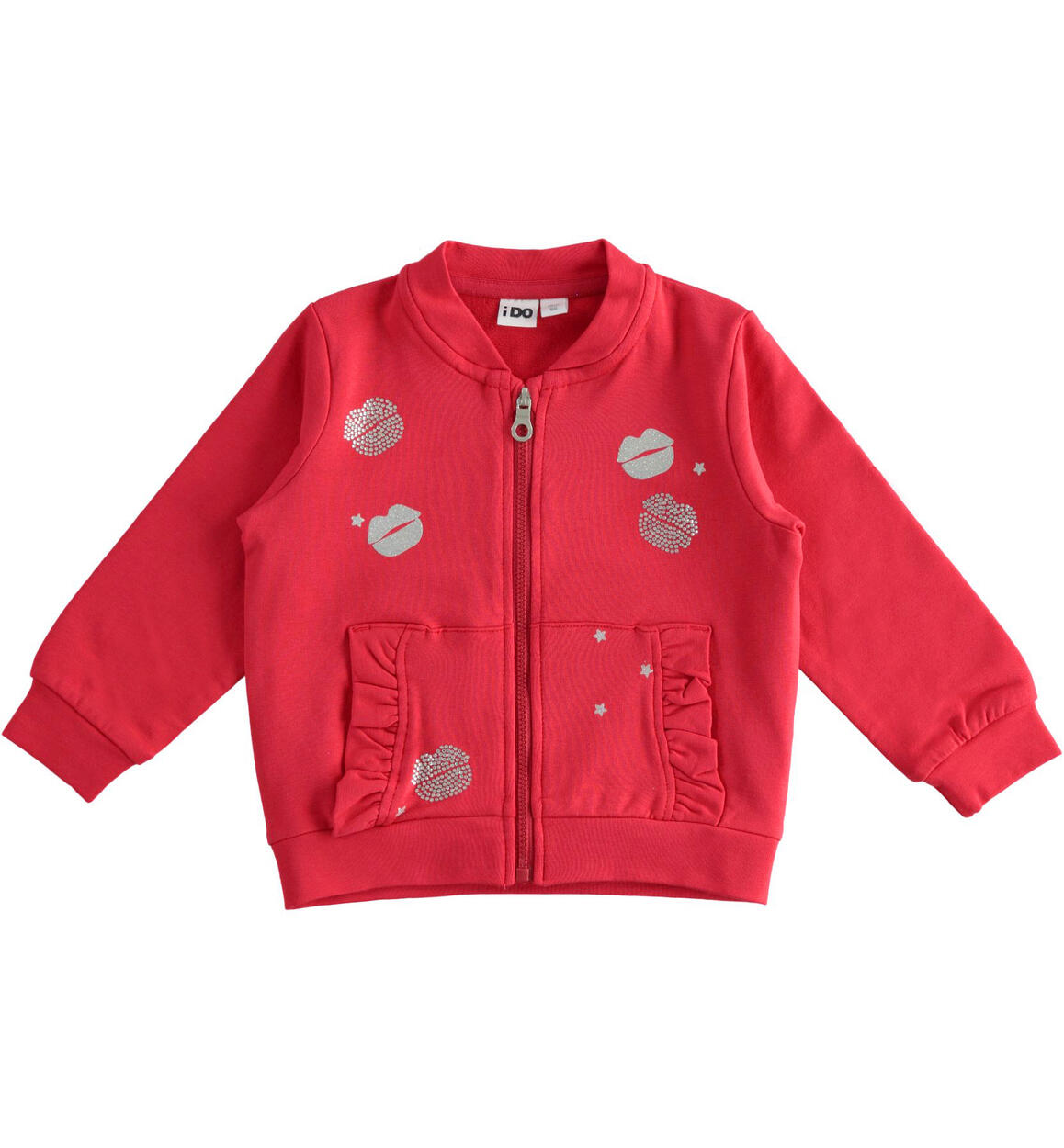 Sweatshirt with zip for girls from 9 months to 8 years iDO RED iDO