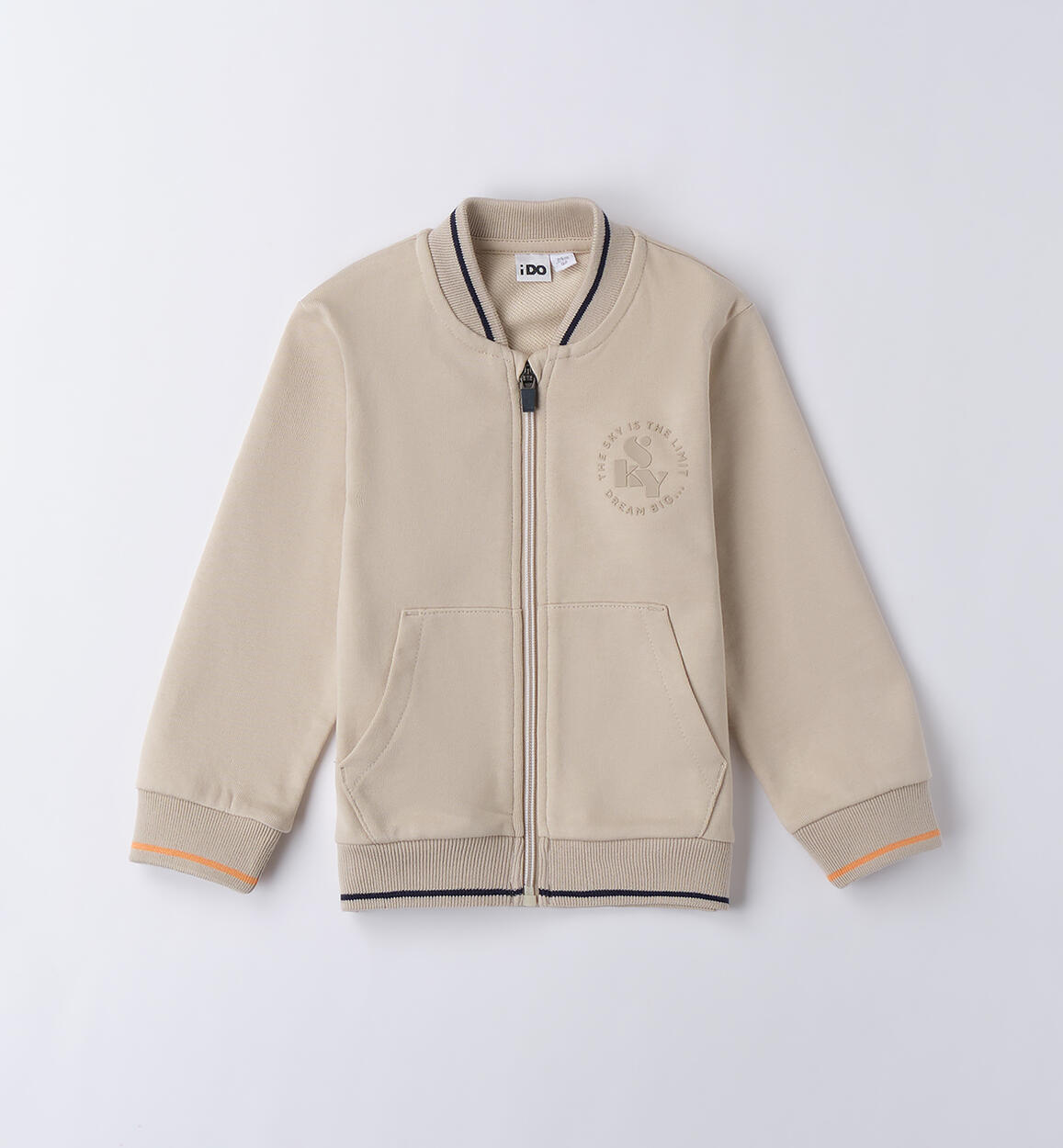 Felpa con zip bambino BEIGE iDO